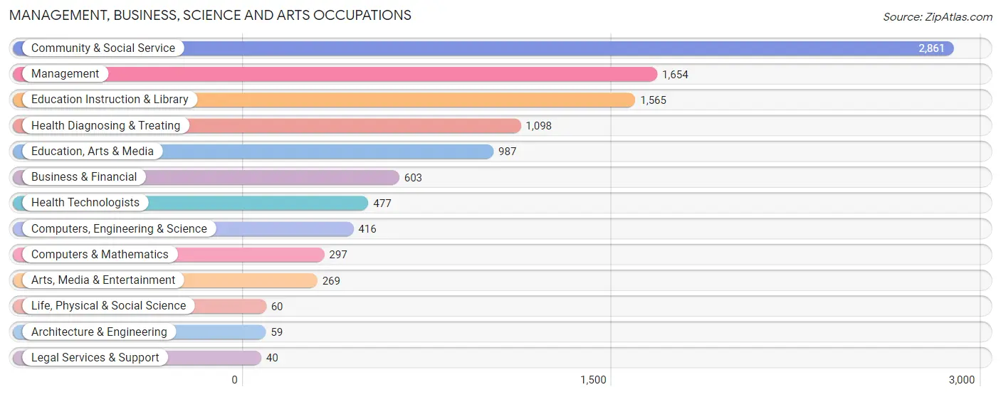 Management, Business, Science and Arts Occupations in Zip Code 10456