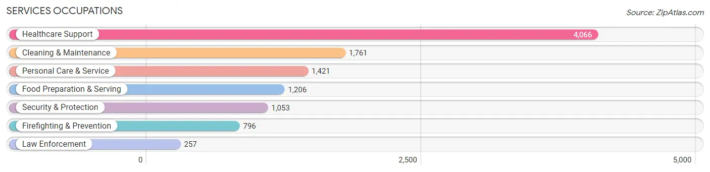 Services Occupations in Zip Code 10466