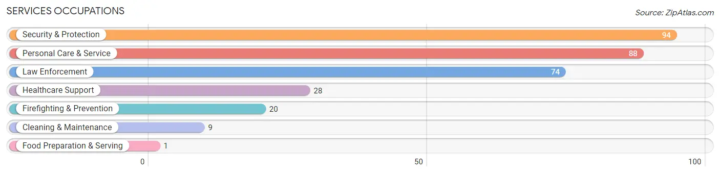 Services Occupations in Zip Code 10502