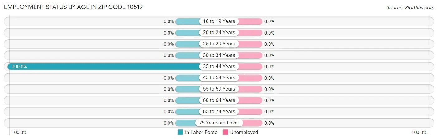 Employment Status by Age in Zip Code 10519