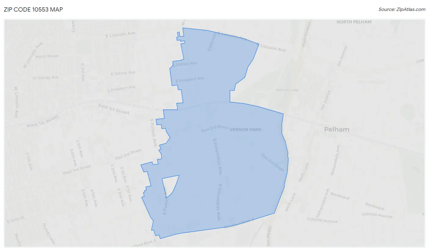 Zip Code 10553 Map