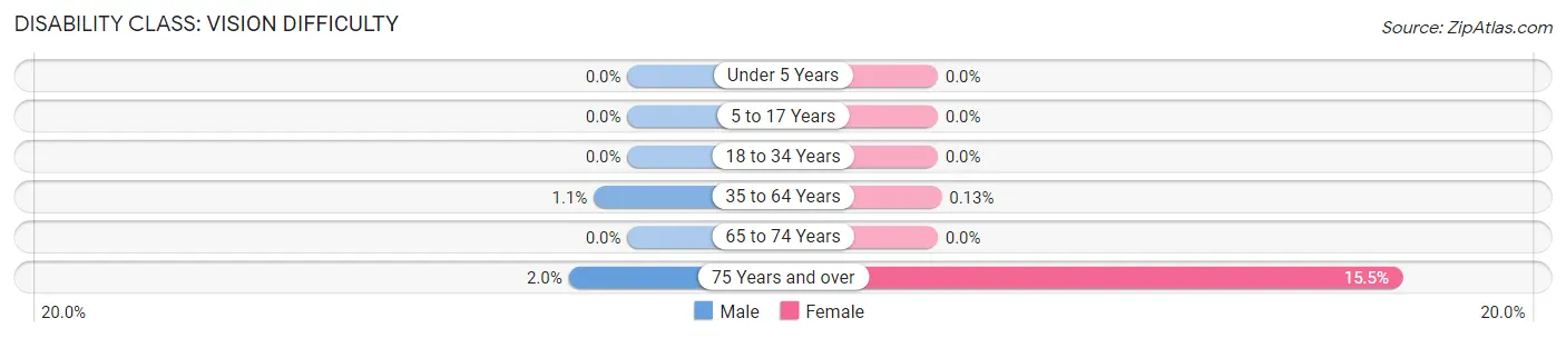 Disability in Zip Code 10589: <span>Vision Difficulty</span>