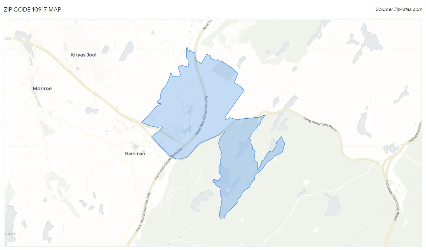 Zip Code 10917 Map