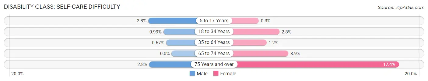 Disability in Zip Code 10965: <span>Self-Care Difficulty</span>