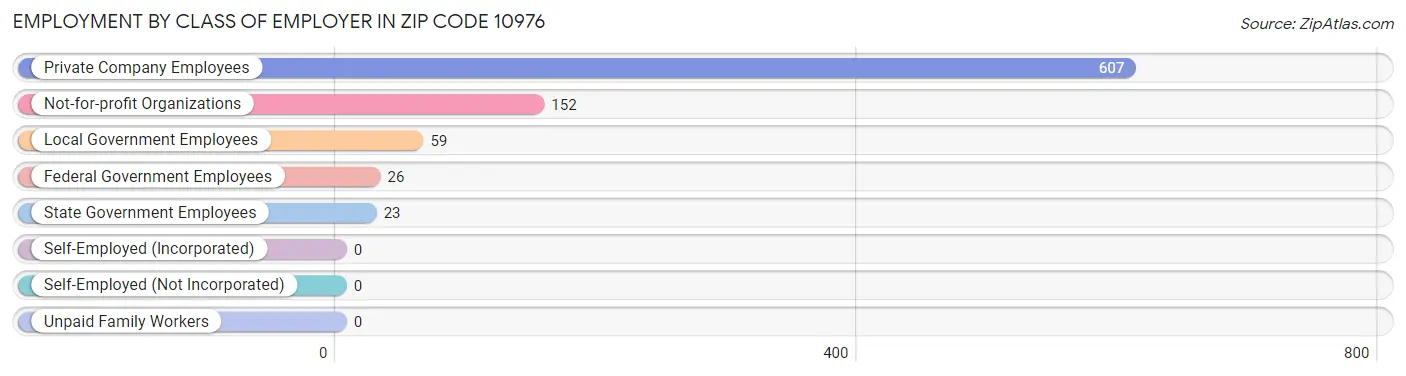 Employment by Class of Employer in Zip Code 10976