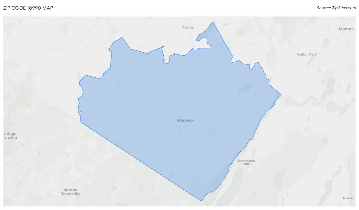 Zip Code 10990 Map