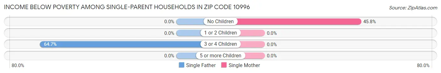 Income Below Poverty Among Single-Parent Households in Zip Code 10996