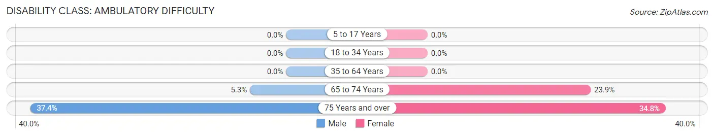 Disability in Zip Code 11005: <span>Ambulatory Difficulty</span>