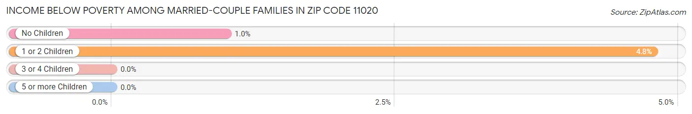 Income Below Poverty Among Married-Couple Families in Zip Code 11020