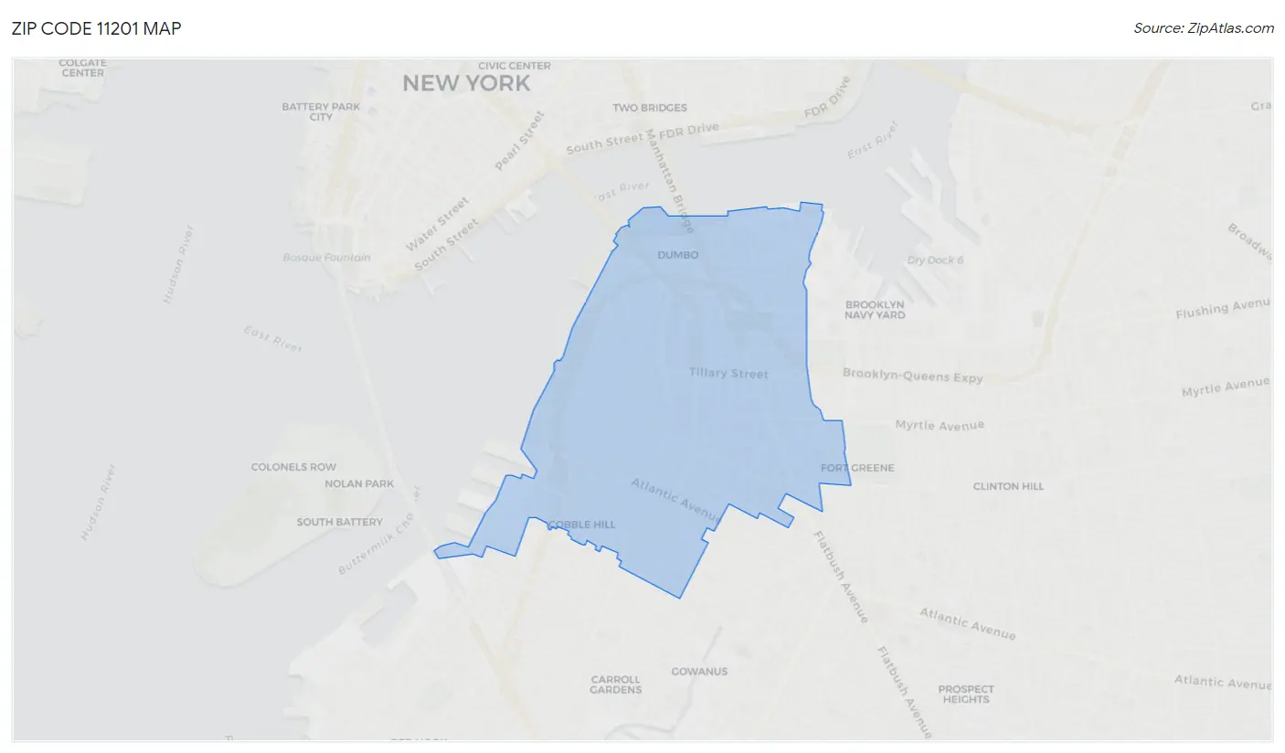 Zip Code 11201 Map