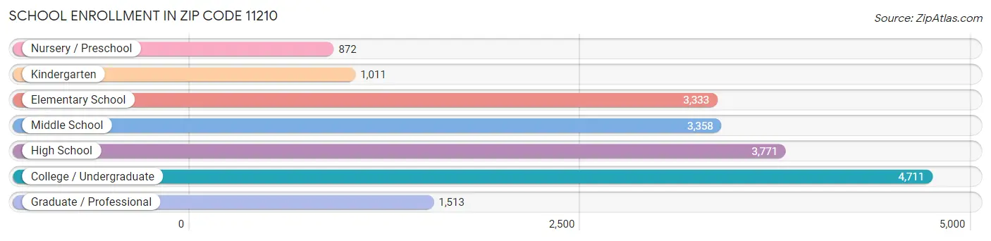 School Enrollment in Zip Code 11210