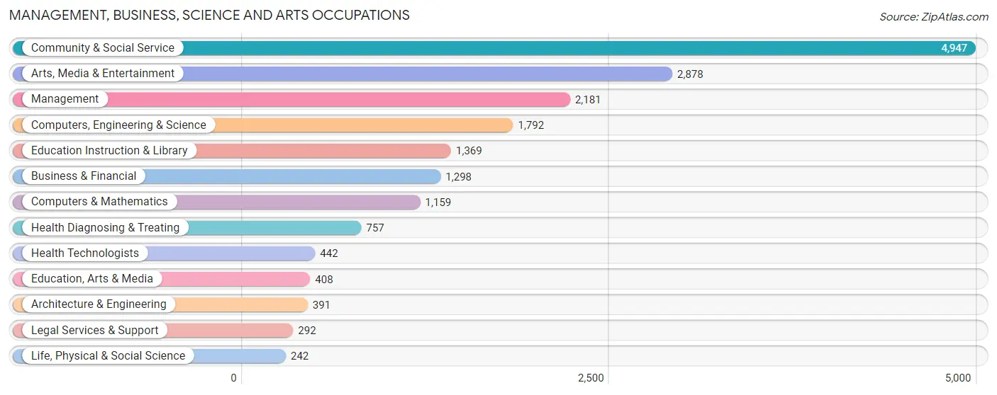 Management, Business, Science and Arts Occupations in Zip Code 11237