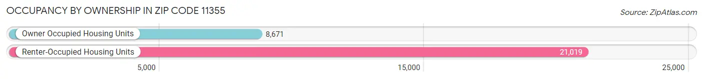 Occupancy by Ownership in Zip Code 11355