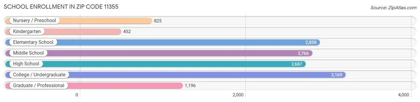 School Enrollment in Zip Code 11355