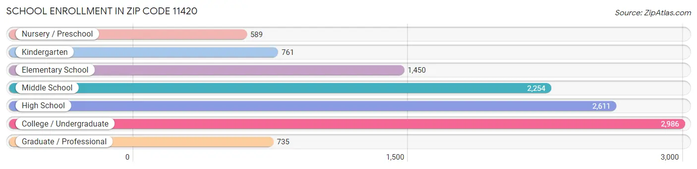 School Enrollment in Zip Code 11420