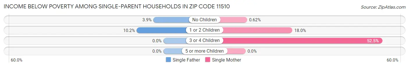 Income Below Poverty Among Single-Parent Households in Zip Code 11510
