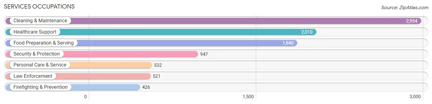 Services Occupations in Zip Code 11550