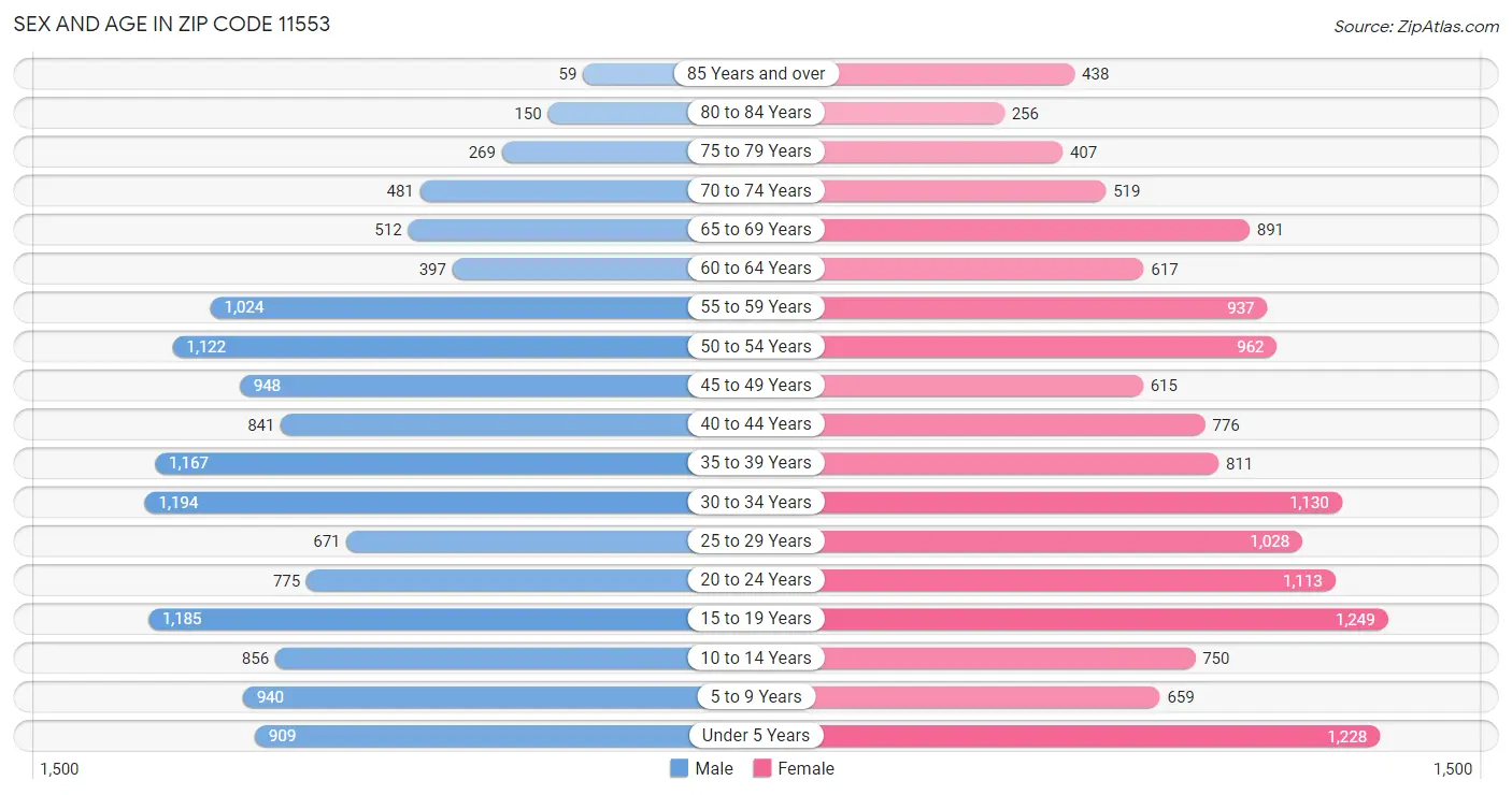 Sex and Age in Zip Code 11553