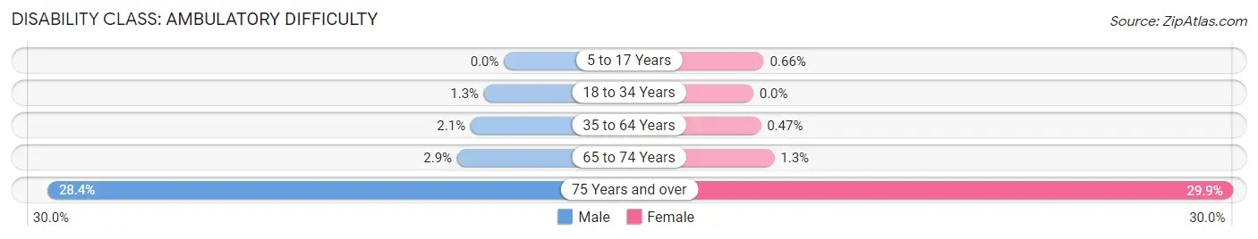 Disability in Zip Code 11577: <span>Ambulatory Difficulty</span>