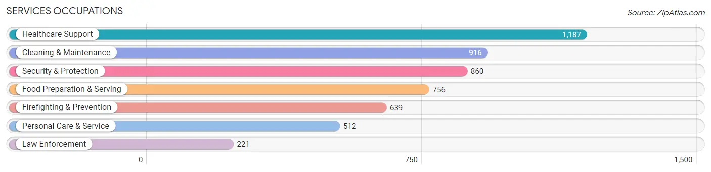 Services Occupations in Zip Code 11701