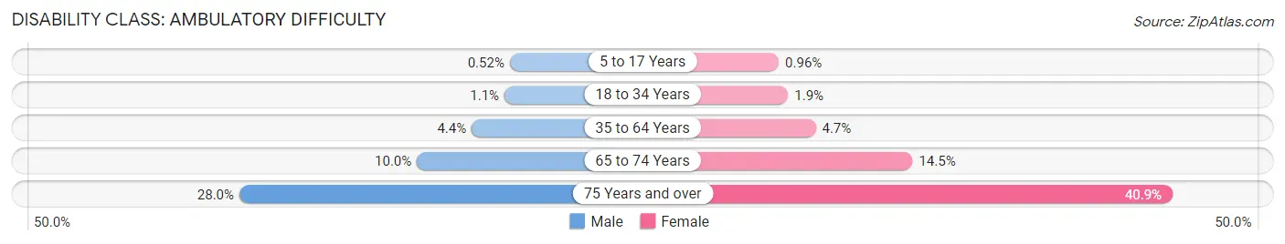 Disability in Zip Code 11704: <span>Ambulatory Difficulty</span>