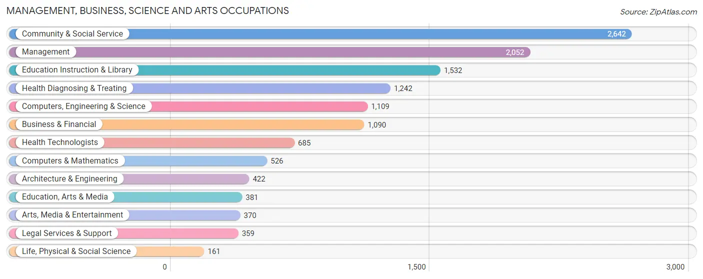 Management, Business, Science and Arts Occupations in Zip Code 11704