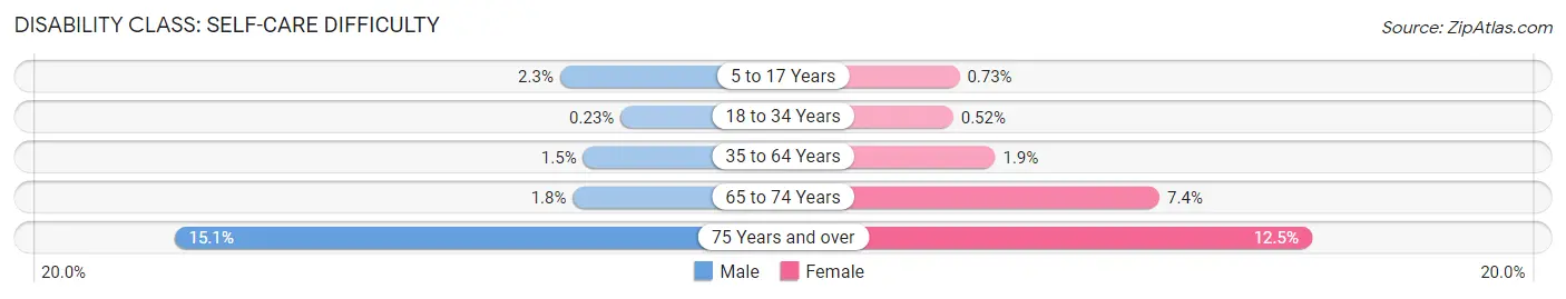 Disability in Zip Code 11706: <span>Self-Care Difficulty</span>