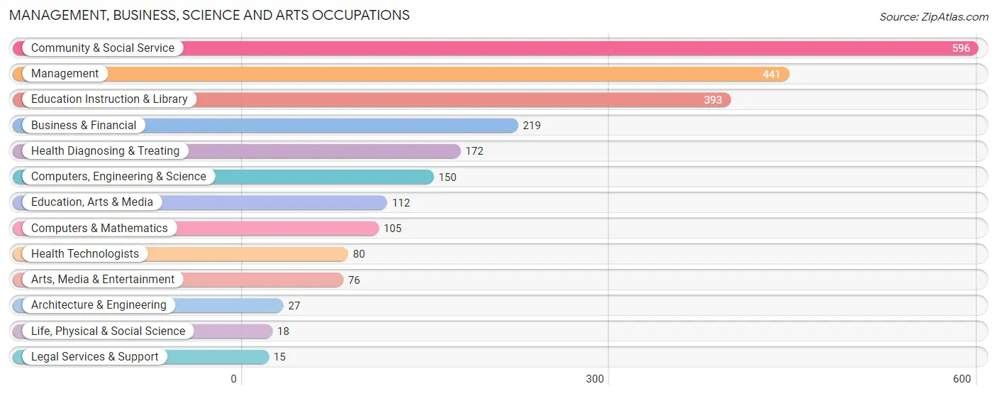 Management, Business, Science and Arts Occupations in Zip Code 11713