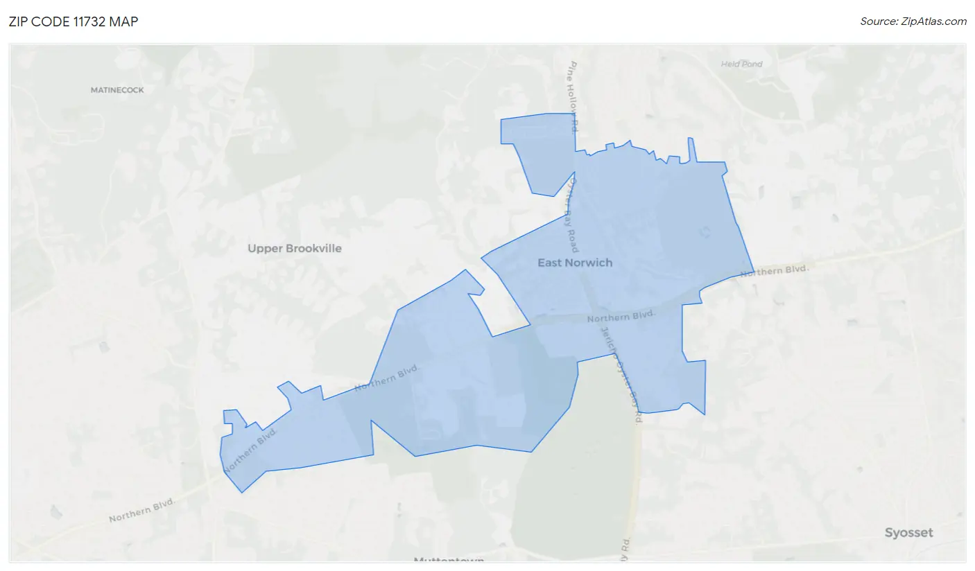 Zip Code 11732 Map