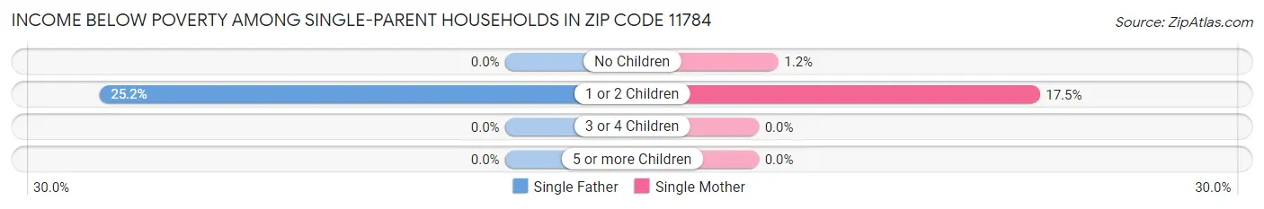 Income Below Poverty Among Single-Parent Households in Zip Code 11784