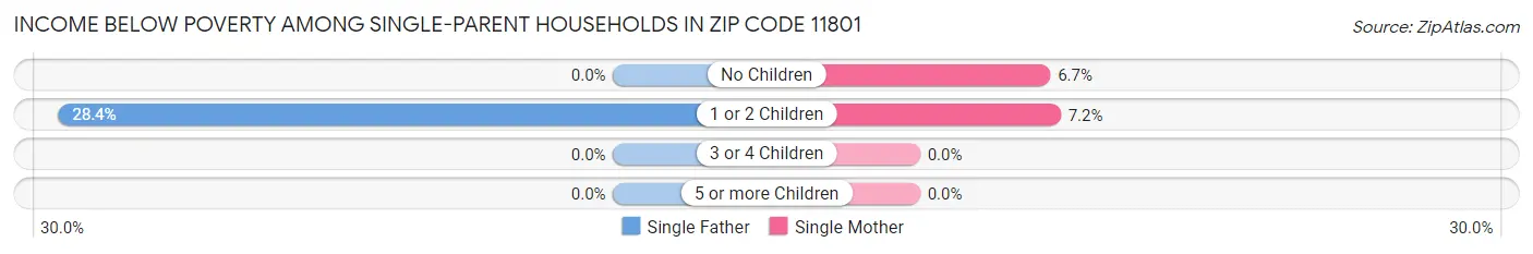 Income Below Poverty Among Single-Parent Households in Zip Code 11801