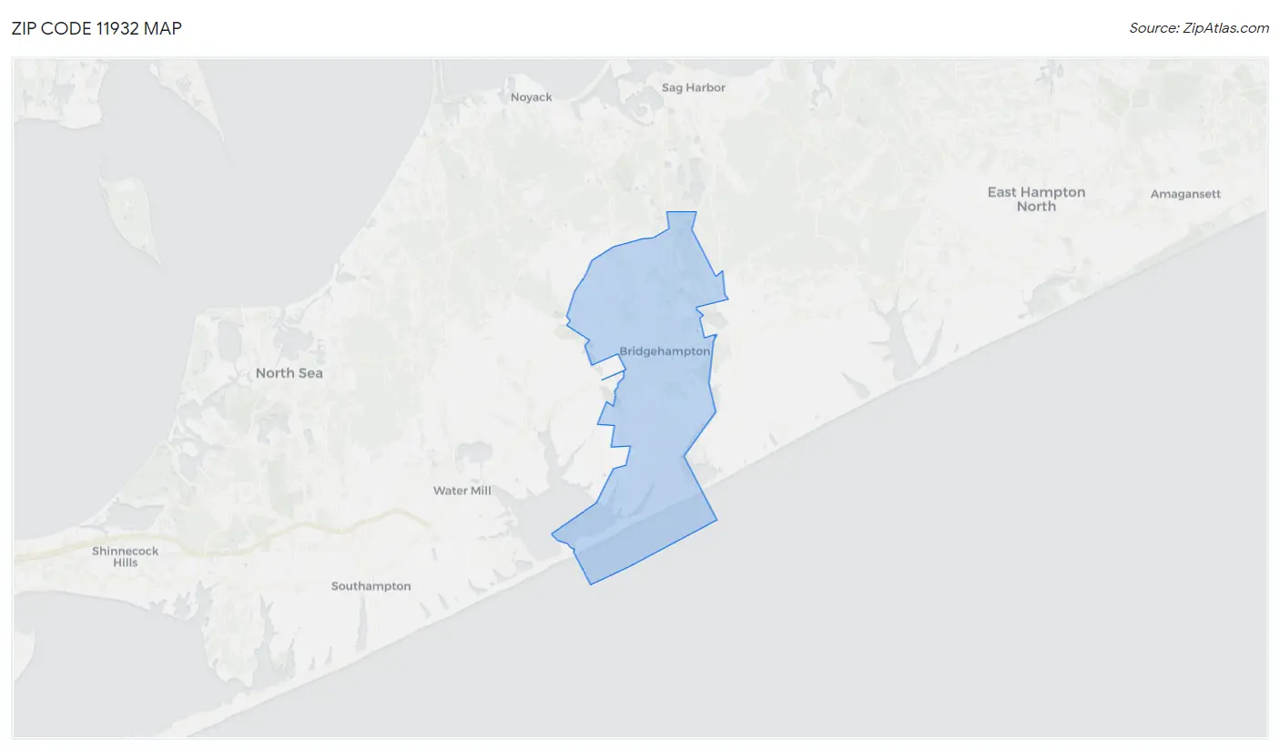 Zip Code 11932 Map