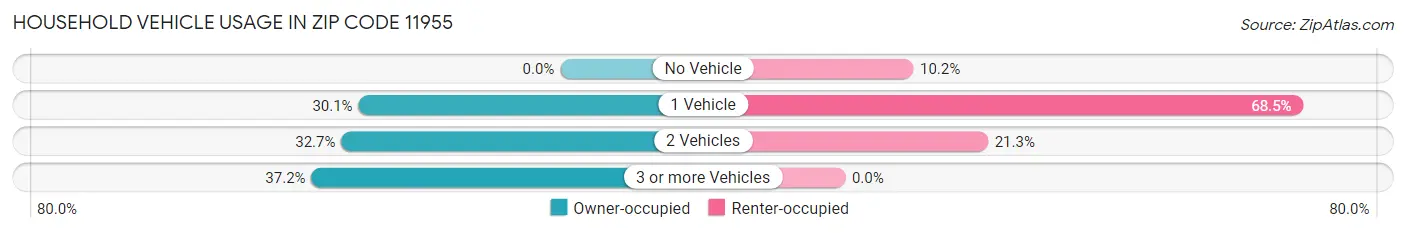 Household Vehicle Usage in Zip Code 11955