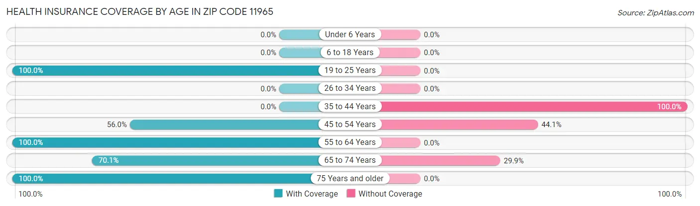 Health Insurance Coverage by Age in Zip Code 11965
