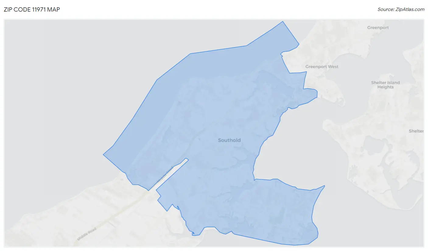 Zip Code 11971 Map