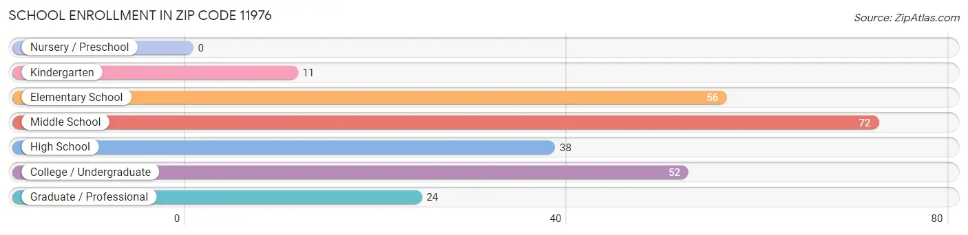 School Enrollment in Zip Code 11976