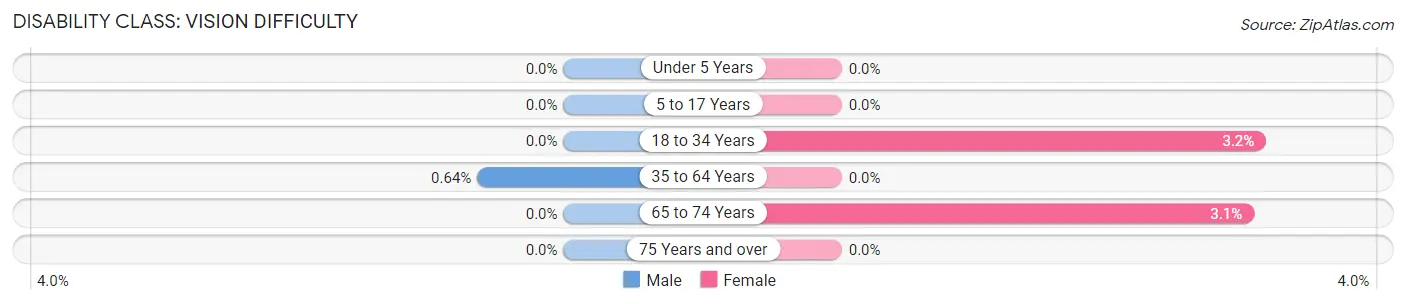 Disability in Zip Code 12023: <span>Vision Difficulty</span>