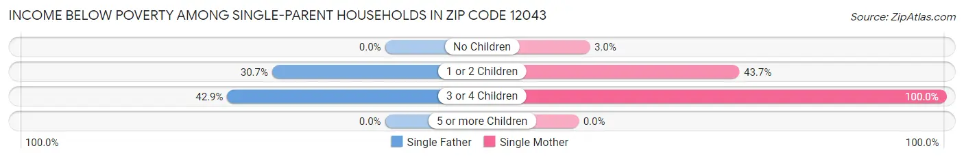 Income Below Poverty Among Single-Parent Households in Zip Code 12043