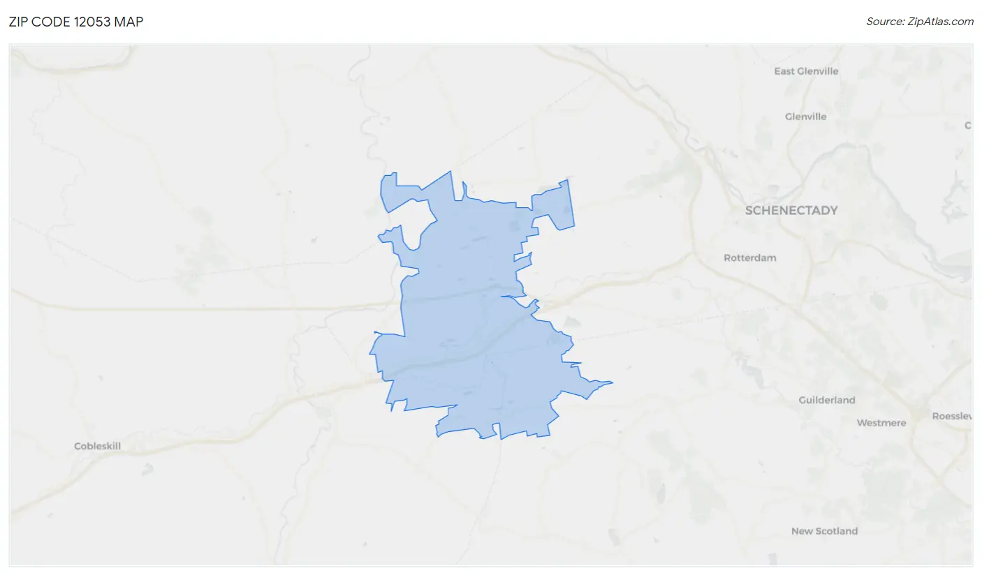 Zip Code 12053 Map