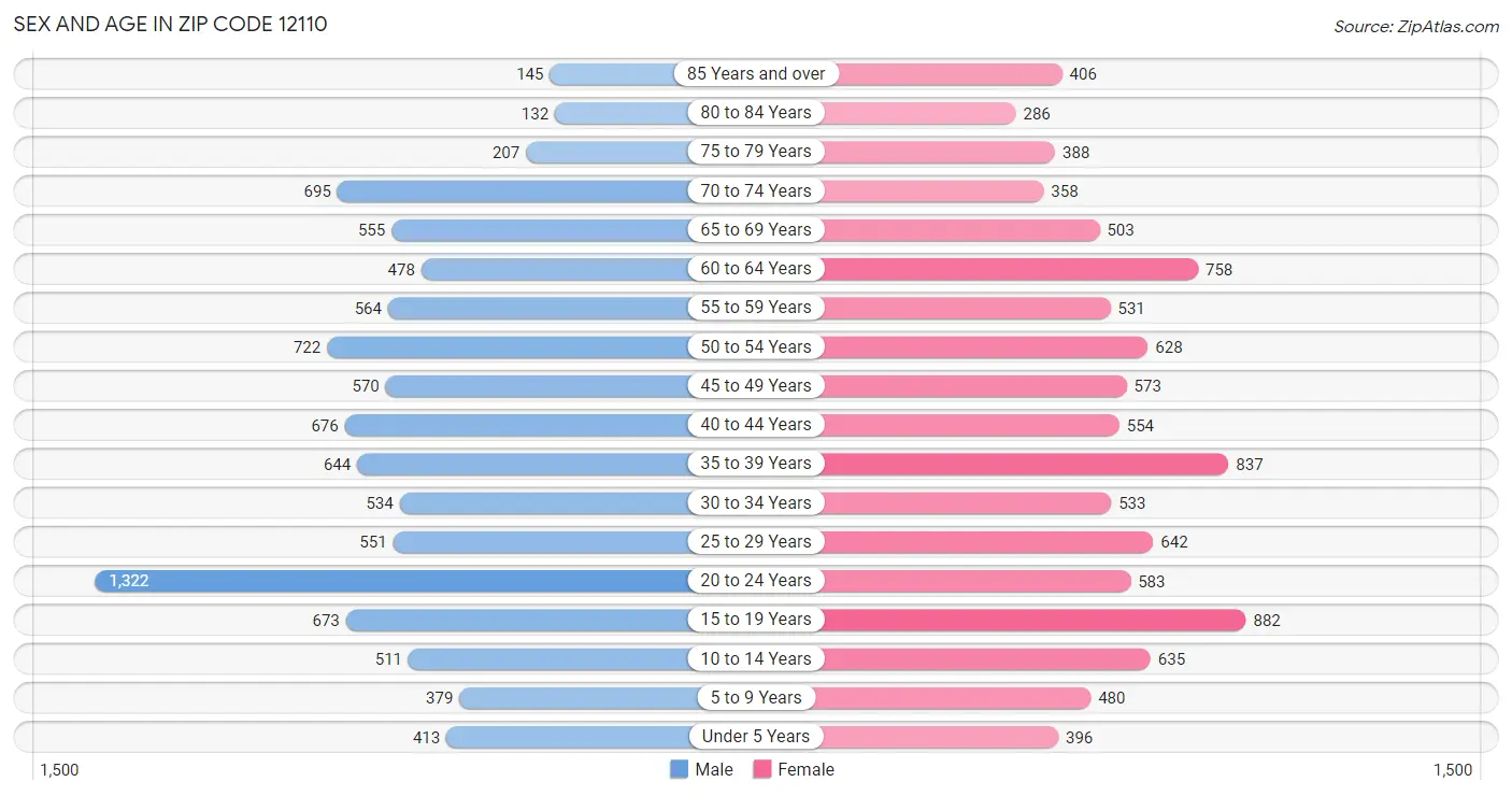 Sex and Age in Zip Code 12110