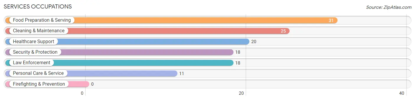 Services Occupations in Zip Code 12116