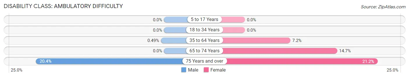 Disability in Zip Code 12170: <span>Ambulatory Difficulty</span>