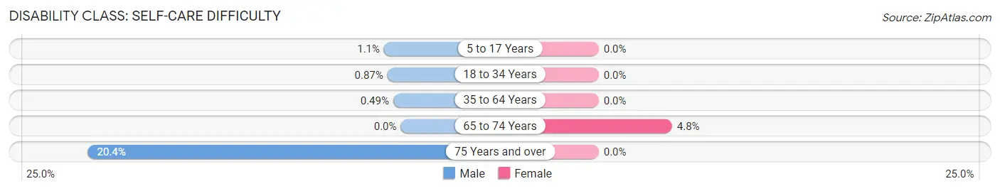 Disability in Zip Code 12170: <span>Self-Care Difficulty</span>