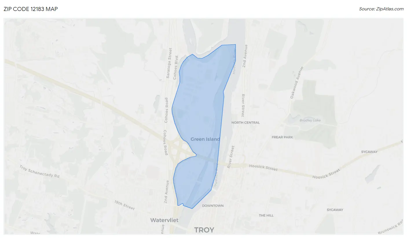 Zip Code 12183 Map