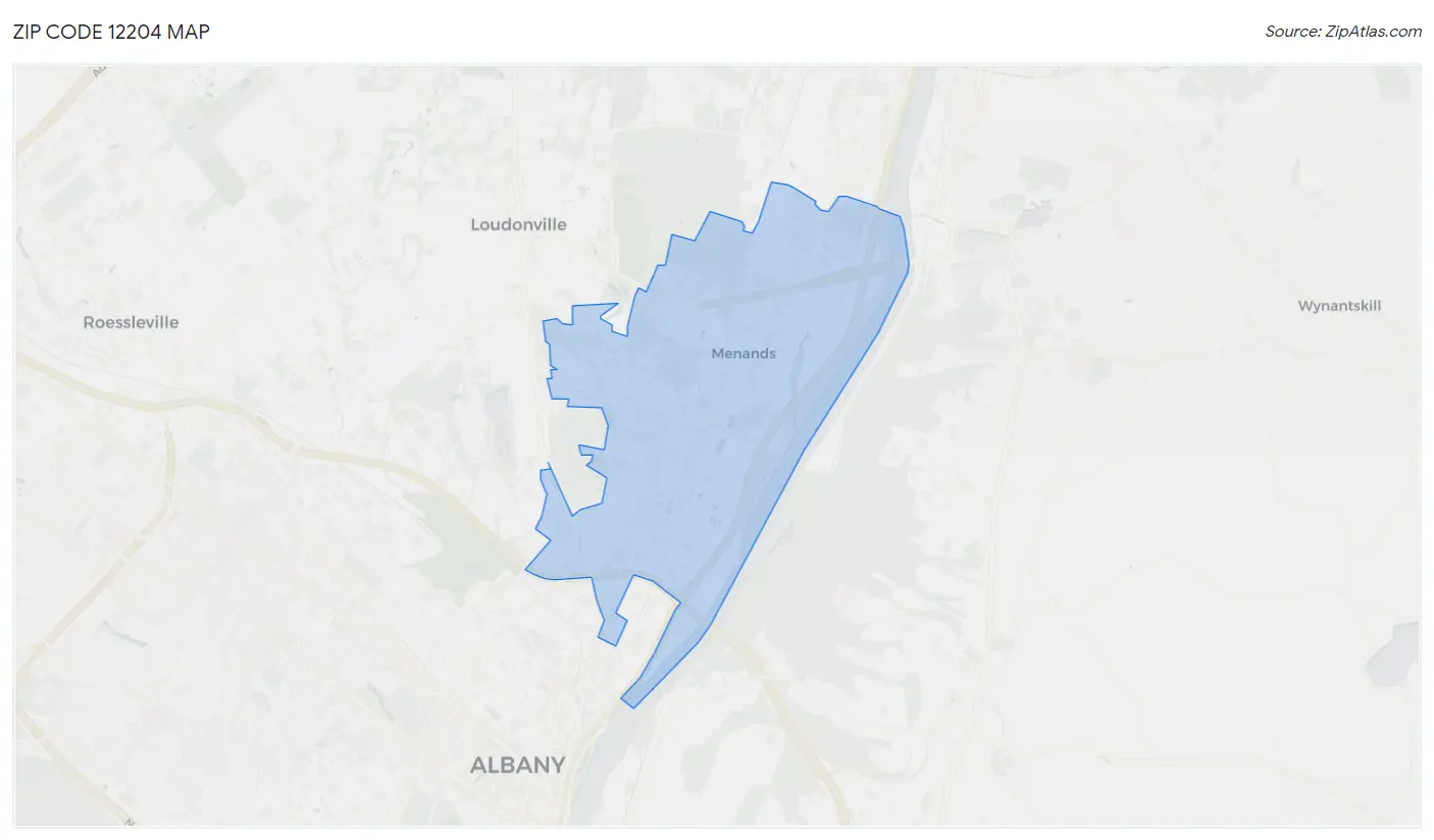 Zip Code 12204 Map