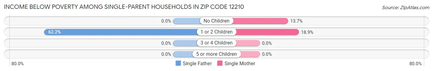 Income Below Poverty Among Single-Parent Households in Zip Code 12210