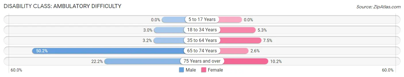 Disability in Zip Code 12307: <span>Ambulatory Difficulty</span>