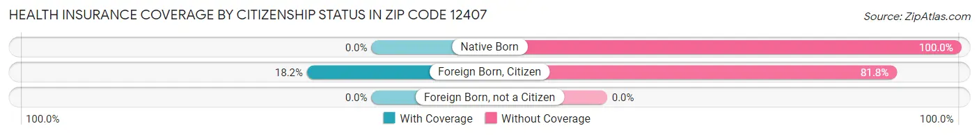 Health Insurance Coverage by Citizenship Status in Zip Code 12407