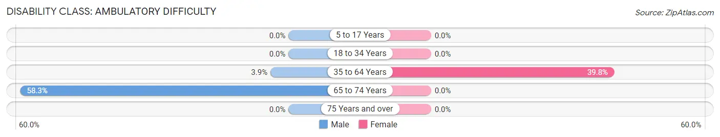 Disability in Zip Code 12410: <span>Ambulatory Difficulty</span>