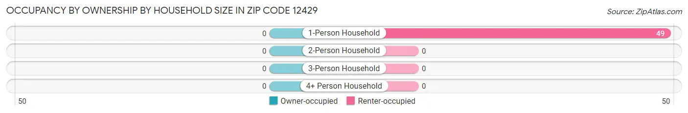 Occupancy by Ownership by Household Size in Zip Code 12429